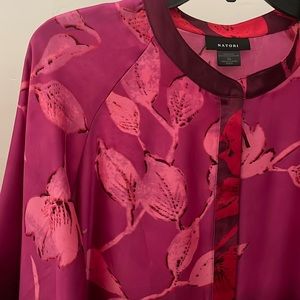 Natori size XL Kaftan/half zip robe